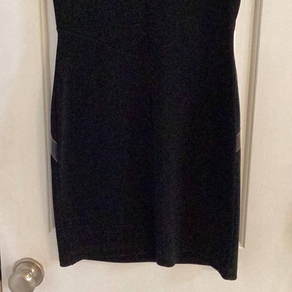 Andrea Isabella Black Vintage Dress w/ Leather & Silver Studs - Picture 7 of 11
